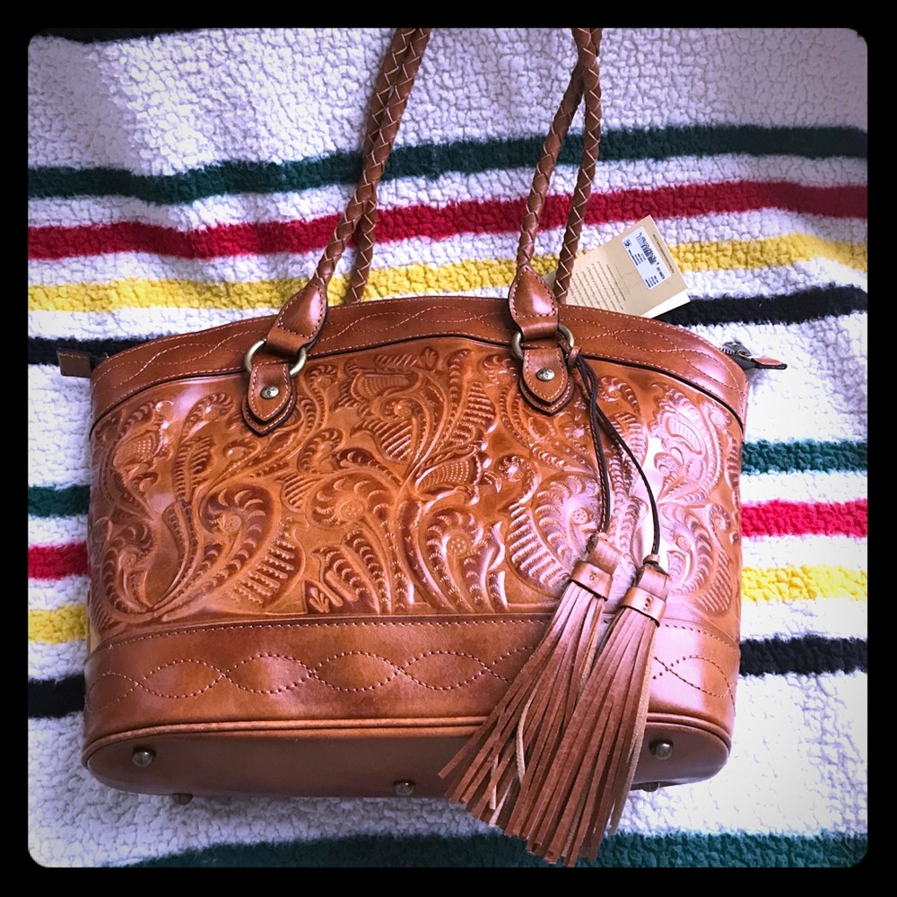 Patricia Nash burnished tooled large tote - BNWT!!